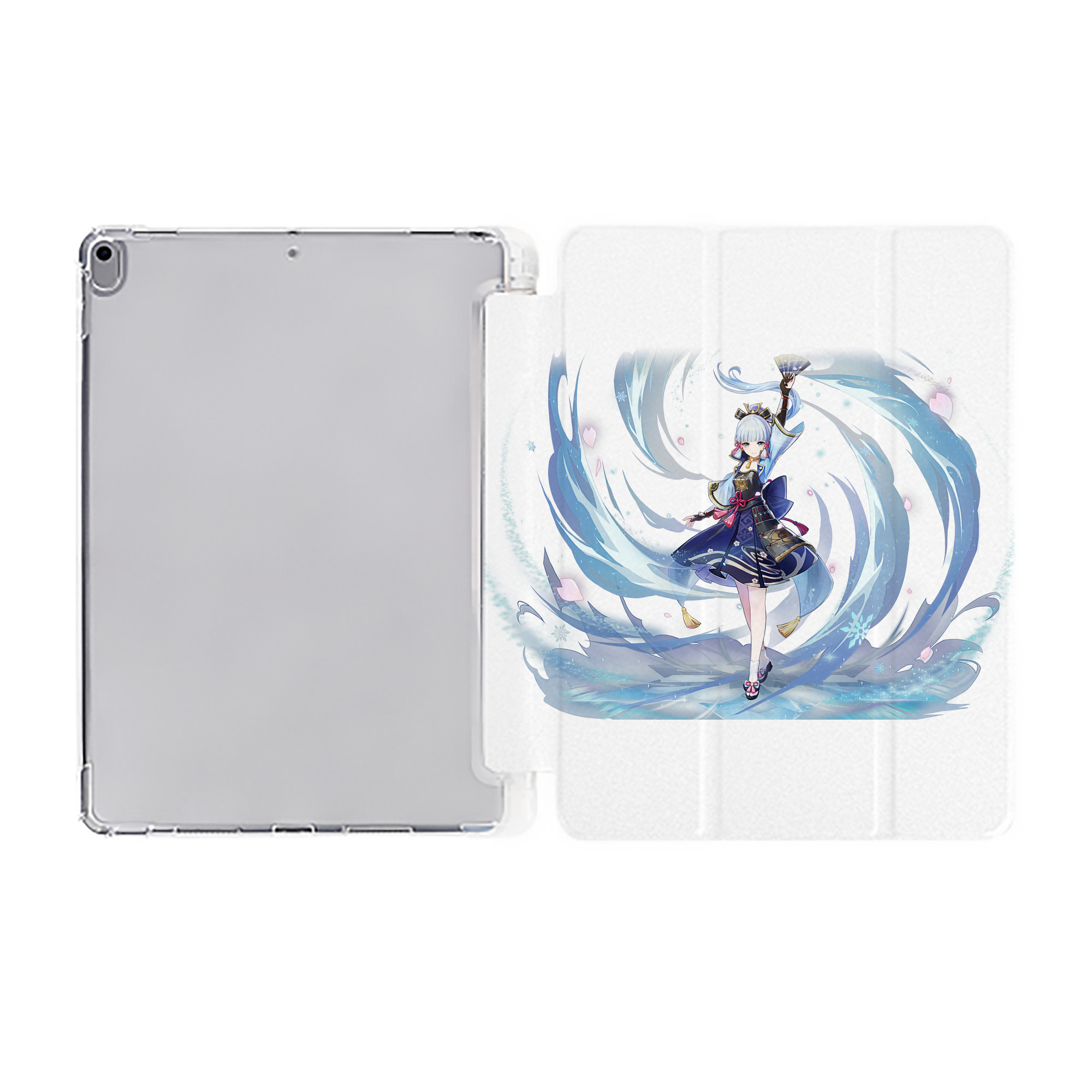 げんし神 神里綾華 神宮寺レン genshin Kamimiya Ren IPad ケース ペン収納付き 三つ折りスタンド PUレザー×シリコン 対応機種9.5/10.5/10.9インチ